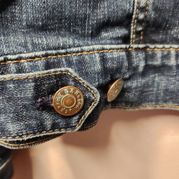 Y2K Vintage 1969 Pleated Genuine Jean Jacket Size Small (Made in the US) - Picture 5 of 13